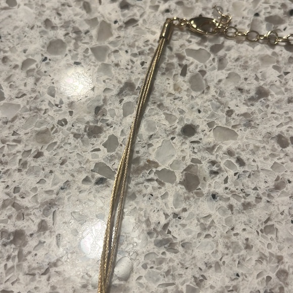 Gold & Pink Beaded Necklace - Picture 3 of 3